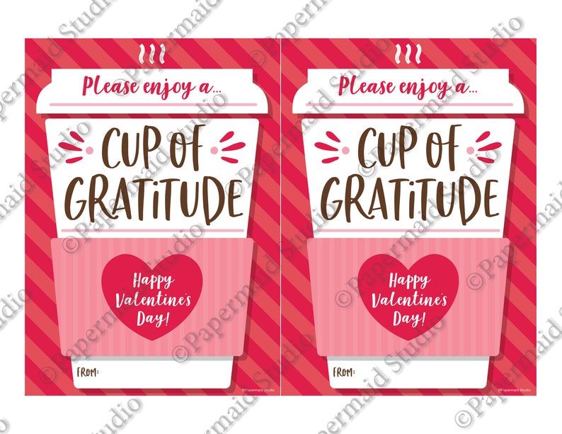 PRINTABLE Teacher Valentine's Day Coffee Gift Card Holder - Thanks a ...