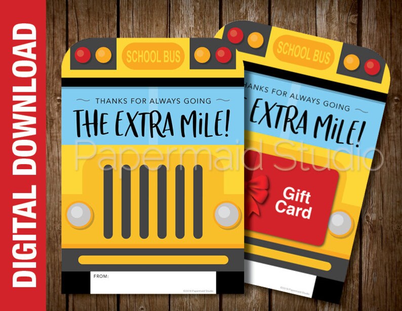 PRINTABLE Bus Driver Thank You Card Printable Bus Driver - Etsy