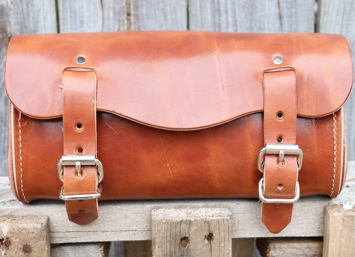 Tool Bag / Leather Tool Bag / Motorcycle Travel Bag / Handmade Etsy