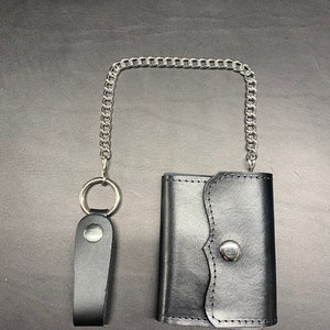Cartera de tres pliegues / cartera de cuero / cartera de cuero hecha a mano / cartera de motociclista /