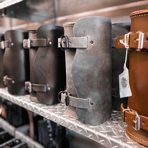 handmade leather tool roll