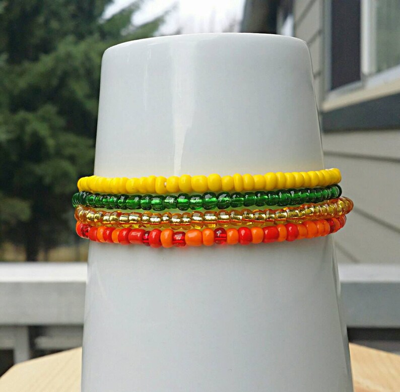 Layered Bracelet Adjustable Friendship Multi Strand Bracelet Custom Bracelet Seed Bead Bracelet Macrame Bracelet 4 strand Bracelet