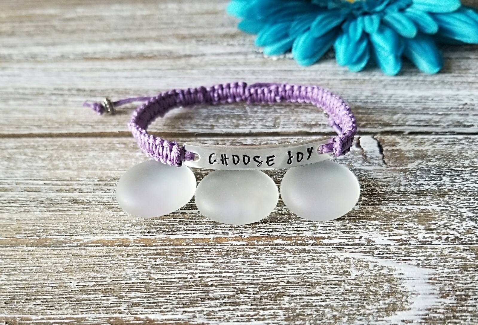 Choose Joy Bracelet Choose Joy Inspirational Bracelet Etsy
