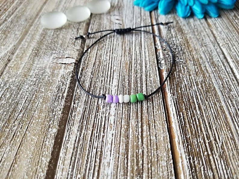 String Bracelet Macrame Bracelet Pride Bracelet Genderqueer Bracelet Minimalist Bracelet Genderqueer Genderqueer Pride Bracelet
