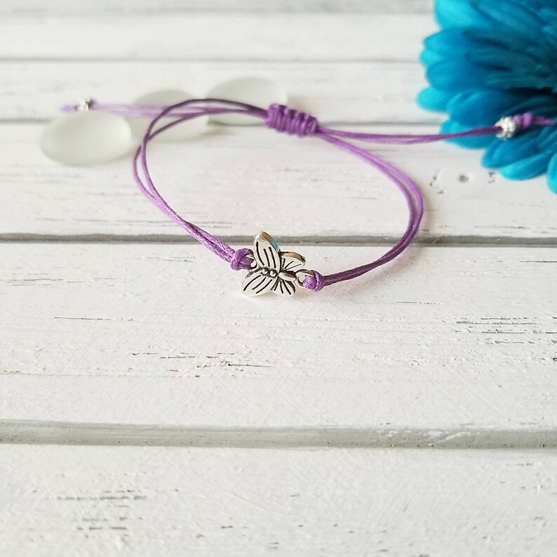 Butterfly Bracelet Butterfly String Bracelet Buetterfly Etsy