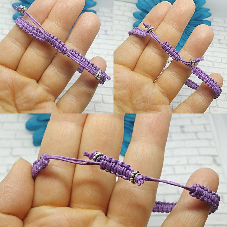Braided Bracelet Friendship Bracelet Mantra Jewelry Stamped Aluminum Bracelet Macrame never give up Never Give Up Bracelet