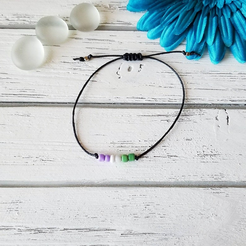 String Bracelet Macrame Bracelet Pride Bracelet Genderqueer Bracelet Minimalist Bracelet Genderqueer Genderqueer Pride Bracelet