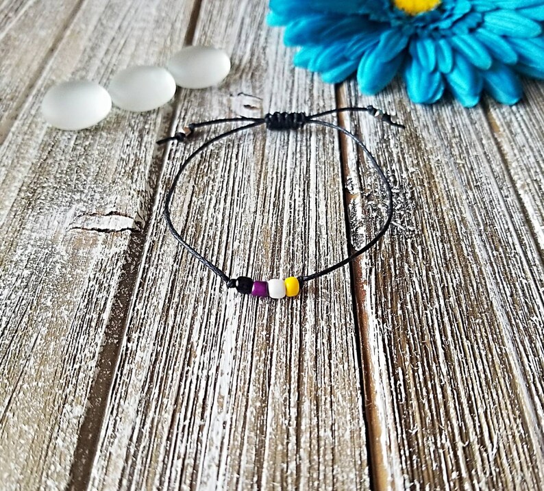Macrame Bracelet Nonbinary Bracelet Pride Bracelet String Bracelet Nonbinary Nonbinary Pride Bracelet Minimalist Bracelet