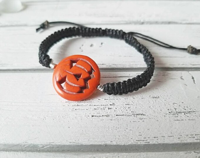 Halloween Bracelet, Pumpkin Bracelet, Halloween Pumpkin, Pumpkin ...
