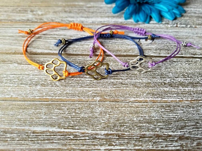 Bracelet Bracelet Clearance Macrame Cat Bracelet Unicorn Bracelet Jewelry Paw Print Bracelet