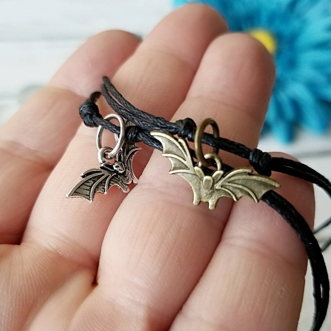 Bat Bracelet Halloween Bracelet Bat Halloween Minimalist Etsy