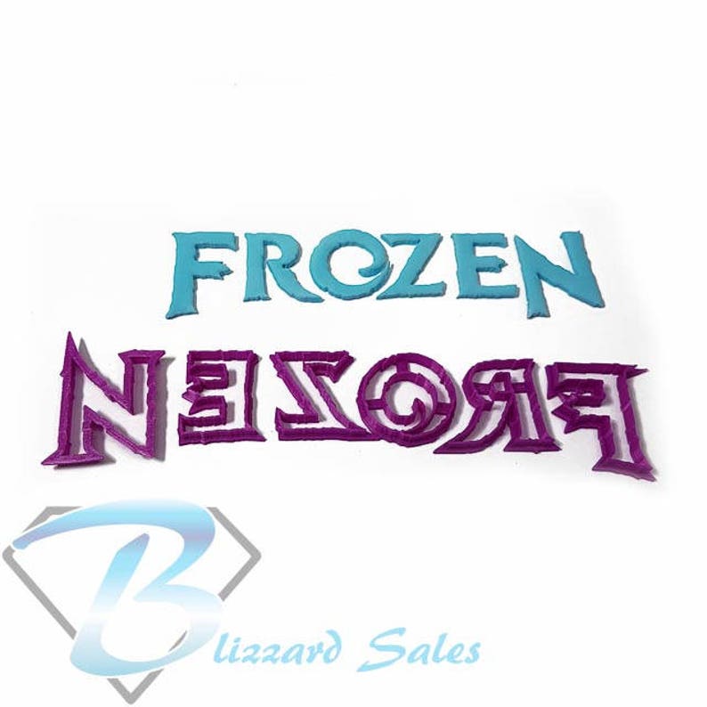 Frozen Logo Cookie Fondant Cutter 3cm 4cm 5cm Birthday Cake Etsy