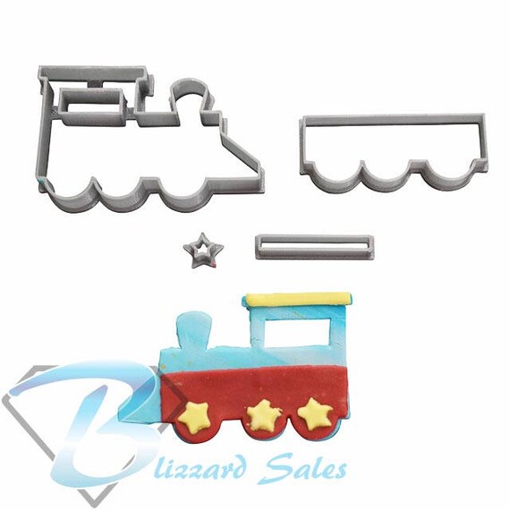 Train Shape Cookie Fondant Cutter 5cm 7cm 10cm Set Cake Etsy