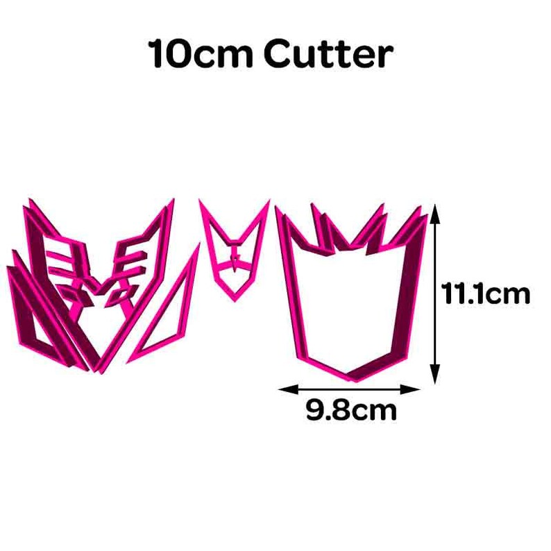Decepticon Cookie Fondant Cutter