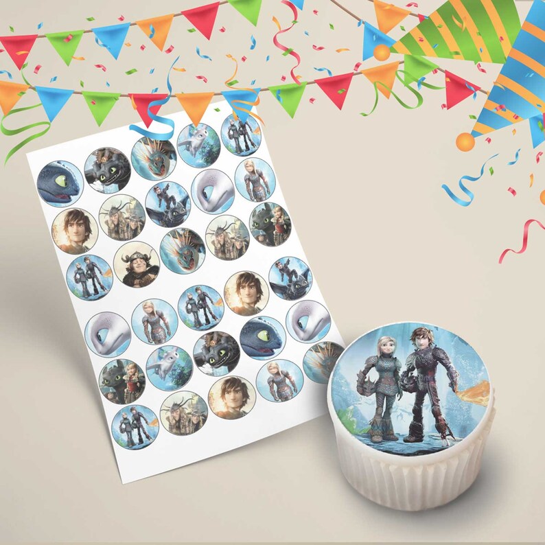 PRECUT 50th Birthday WOW 12 Edible Cupcake Toppers Cake Decorations Party