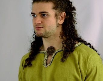 Green Linen Viking Tunic