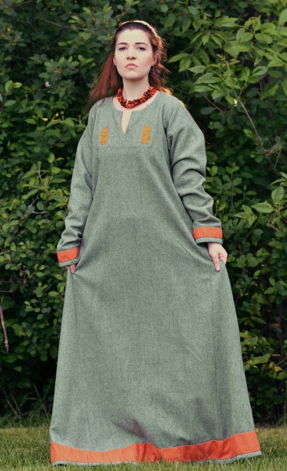 embroidered wool dress Handwoven and Hand Embroidered Fit & Flare Wool Dress in Maroon / Red main image 1