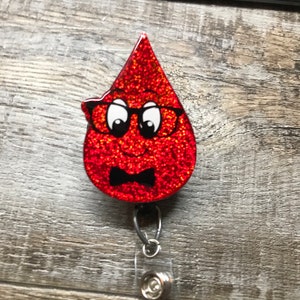 Porta badge Blood Drop // Porta badge ID // flebotomia // flebotomo