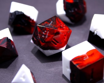 Máscara de Muchas Caras (Inspirada en Bolaire de Critical Role): Juego de dados poliédricos afilados hechos a mano para DnD, D&D, Dungeons and Dragons y RPG.