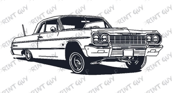 1964 シボレー インパラ 印刷用デジタル ロゴ | 高解像度 svg