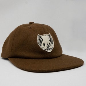 Wool Northern Ghost Bat hat // hand cut cap