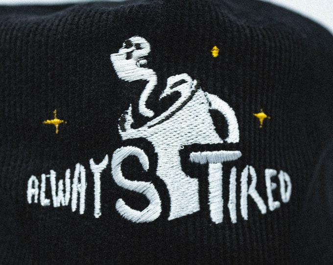 Always Tired Coffee Ghost Corduroy hat