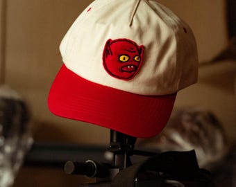 Red Goblin // hand cut cap