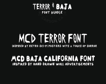 Terror & Baja font bundle  (save USD 7.00)