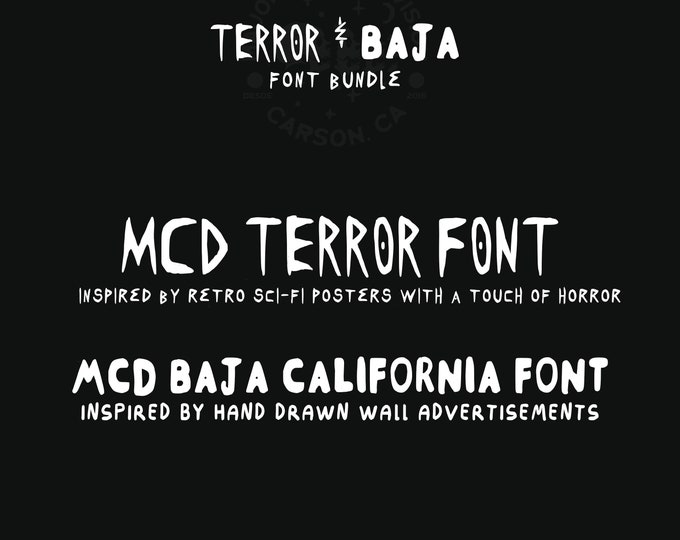 Terror & Baja font bundle  (save USD 7.00)