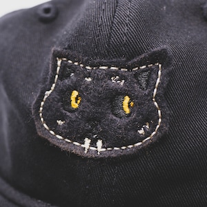 Black Cat // hand cut cap