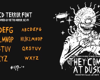 MCD Terror Font - Inspired by Retro Horror-Sci-fi