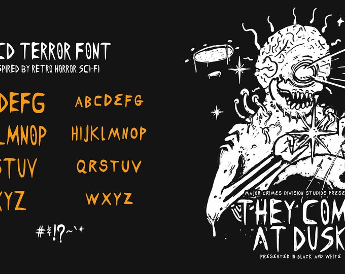 MCD Terror Font - Inspired by Retro Horror-Sci-fi