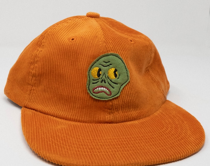 Orange Corduroy Creatura (Creature) // hand cut cap