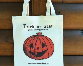 Trick or Treat Jack-O-Lantern tote
