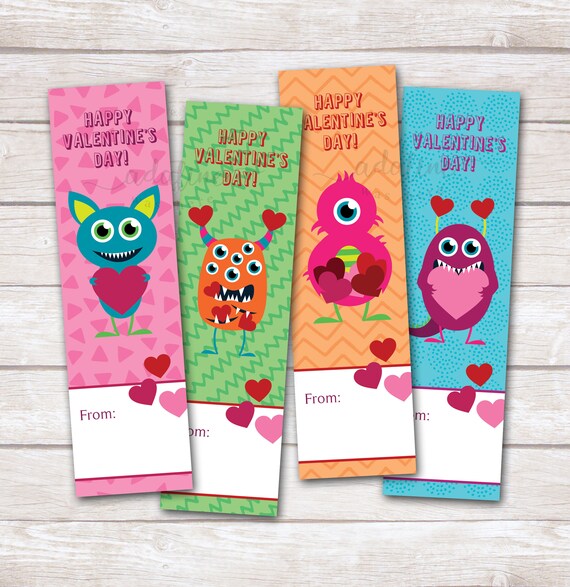 Printable Valentines Bookmark Valentines Kids Valentines | Etsy