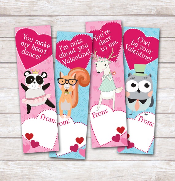 Printable Valentines Bookmark Valentines Kids Valentines | Etsy