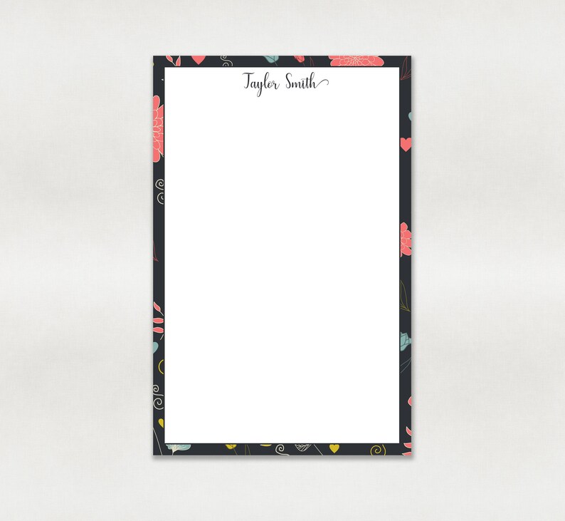 Gift for Teacher Custom NotePad Personalized Stationery Hostess Gift Writing Pad 5.5x8.5 NotePad Personalized NotePad Gift for Mom