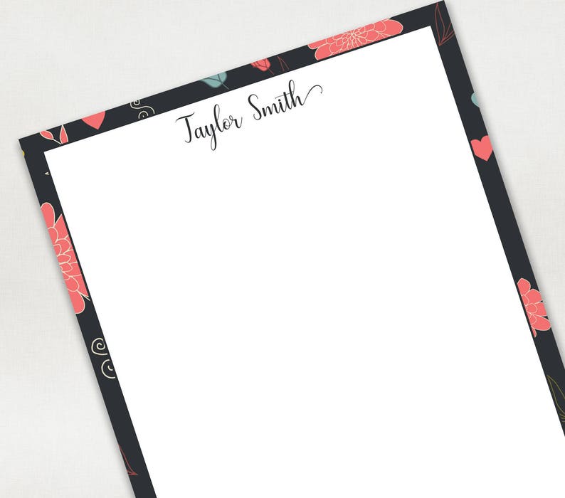 Gift for Teacher Custom NotePad Personalized Stationery Hostess Gift Writing Pad 5.5x8.5 NotePad Personalized NotePad Gift for Mom