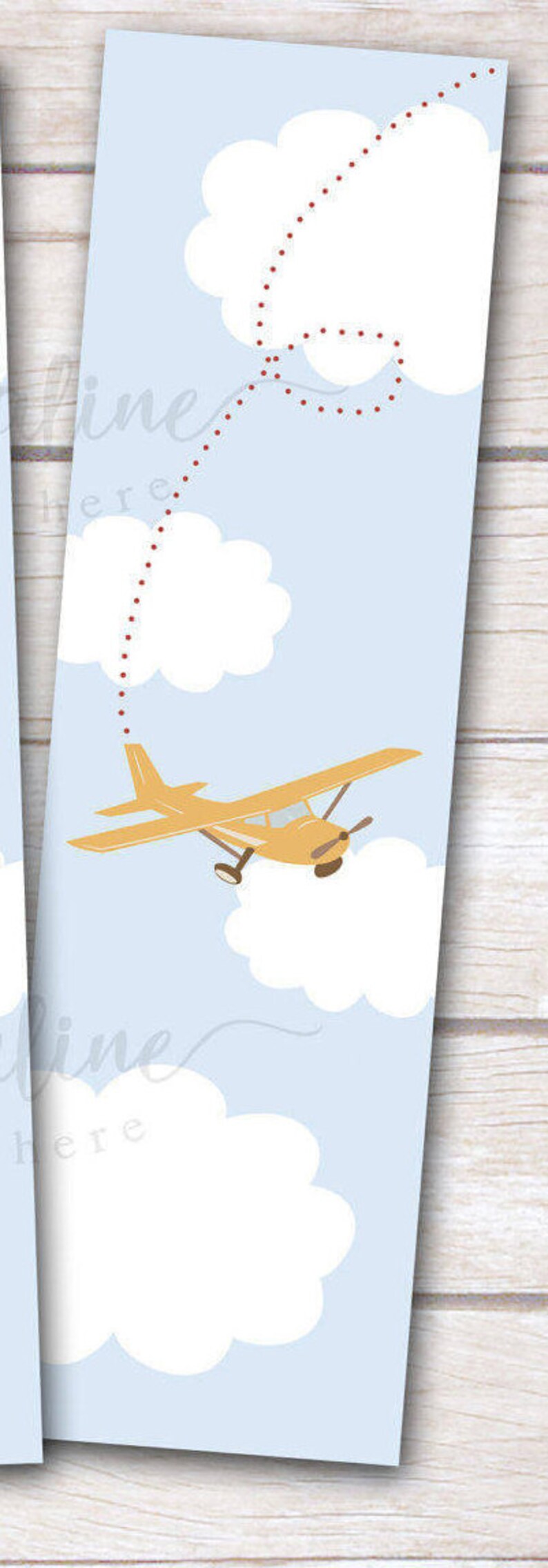 Printable Bookmarks Airplane Bookmarks Airplane Party | Etsy