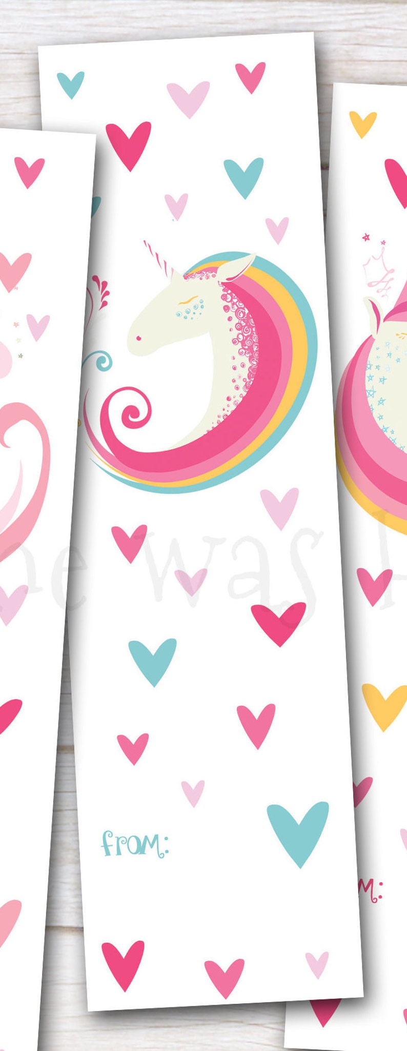 Printable Valentines Bookmark Valentines Kids Valentines | Etsy