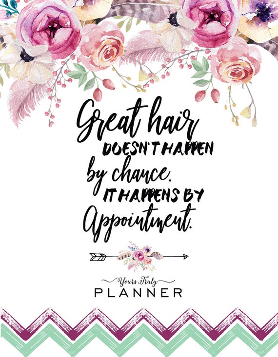 2020 Hairstylist Appointment Book Quote Weekly 13 Months Etsy