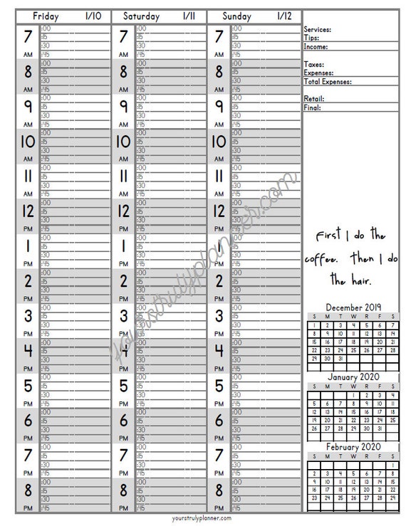 2020 Hairstylist Appointment Book Proverbs Weekly 13 Etsy