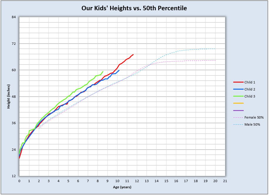 Height Tracker Spreadsheet Height Chart Kids Excel | Etsy