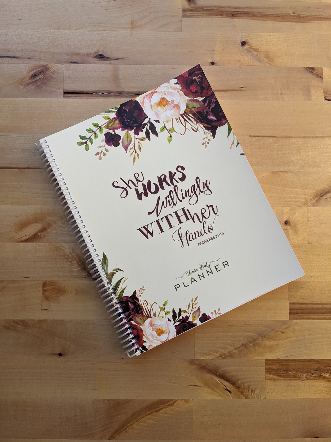 2025 Hairstylist Appointment Book Cream Floral Verse Weekly Jan 24jan
