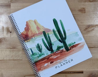 2024 Salon Appointment Book • Western Desert Cactus • Weekly • Jan 24-Jan 25 | Planner | Scheduling | Income Tracker | Dated | Gift