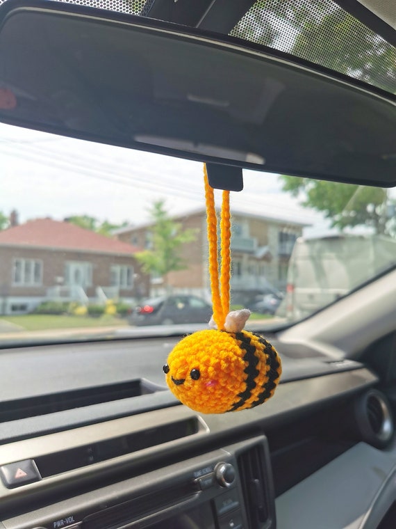 Bee Car Accessories, Cute Car Accessories Women Teens, Car Mirror Hanging  Accessories, Car Decor Rear View Mirror, Bumblebee Car Charm 