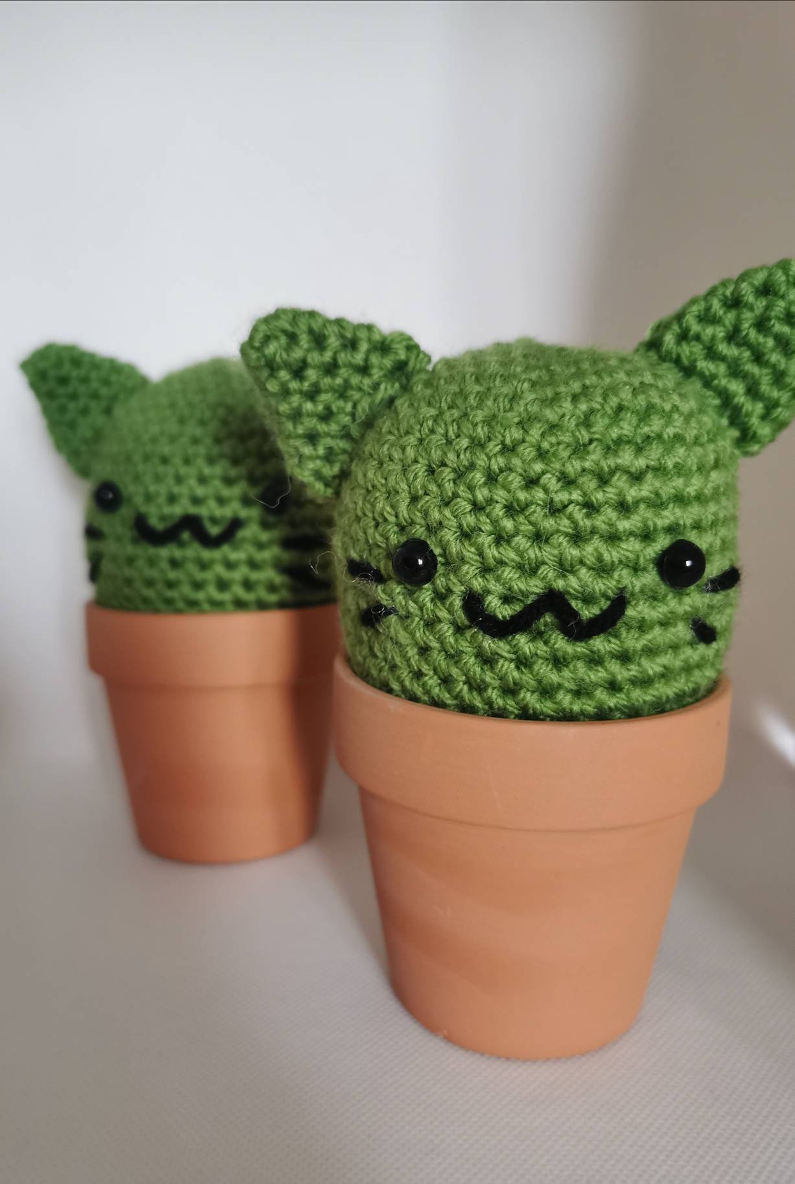 Cat Cactus crochet Cat feline Amigurumi office desk | Etsy