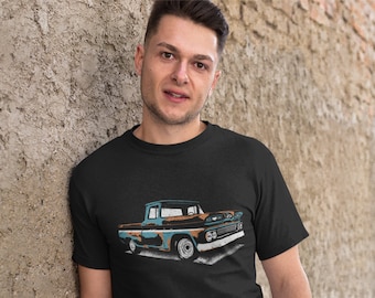 60 Chevy Apache Pickup Unisex T-Shirt, Men's Shirts, Classic Cars, Chevy Pickup, Truck Shirt, Vintage Cars, Chevy Shirts, Retro Auto Designs