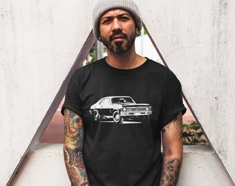69 Chevy Nova SS Unisex T-shirt, Old Classic Muscle Cars, Vintage Cars, Chevy Car Shirts, Old Cars, Antique, Retro Auto Designs