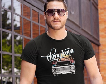 1976 Chevy Nova Unisex T-shirt, Chevy Shirts, Classic Cars, Vintage Cars, Old Muscle Cars, Muscle Cars, Retro Auto Designs